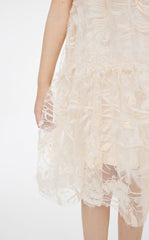 Dress / jnby by JNBY Embroidered Tulle Sleeveless Dress