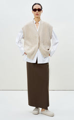 Shirt / LESS Supima Cotton V-Neck Long-Sleeve Shirt