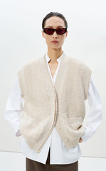 Shirt / LESS Supima Cotton V-Neck Long-Sleeve Shirt