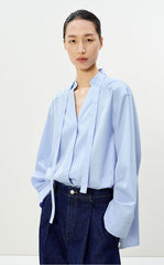 Shirt / LESS Supima Cotton V-Neck Long-Sleeve Shirt