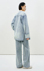 Coat / LESS Loose Fit Decorative Tie Denim Jacket