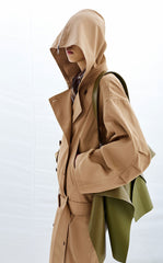 (Samuel&LESS) Coat / LESS Oversized Cotton Short Trench Coat