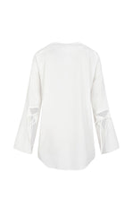 Shirt / LESS Loose Cotton Tie-Sleeve Top