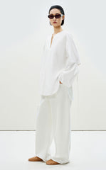 Shirt / LESS Loose Cotton Tie-Sleeve Top