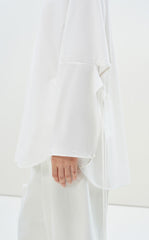 Shirt / LESS Loose Cotton Tie-Sleeve Top