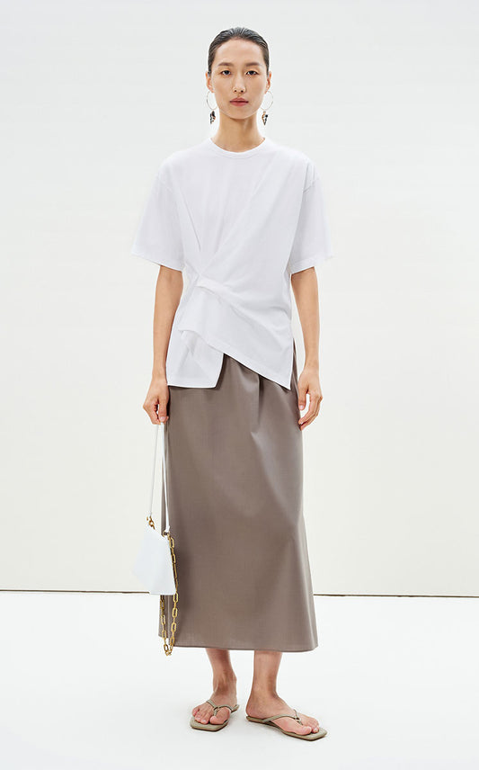 T-Shirt / LESS Crinkled Cotton Tee