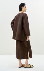 Jacket / LESS Linen-Silk Tie Jacket