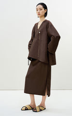 Jacket / LESS Linen-Silk Tie Jacket