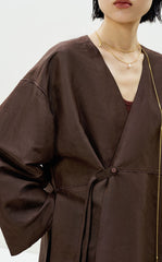 Jacket / LESS Linen-Silk Tie Jacket