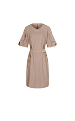 Dress / LESS Pleated Short-Sleeve Cotton Dress
