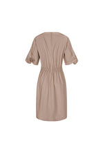 Dress / LESS Pleated Short-Sleeve Cotton Dress