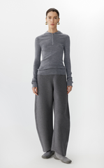 Sweater / JNBY Wool Slim Fit Half-Zip Hooded Pullover