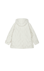 Down Coat / JNBY Wavy Quilted Mid-Length Hooded Down Coat