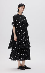 Skirt / JNBY Embroidered Mesh Polka Dot A-line Pleated Skirt