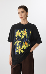 T-shirt / JNBY Hand-Painted Acrylic Floral Graphic T-shirt