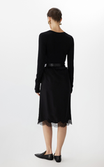 T-shirt / JNBY Tencel-Cashmere Slim Fit Long Sleeve T-Shirt