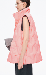 Down Vest / JNBY Oversized Wavy Quilted Down Vest