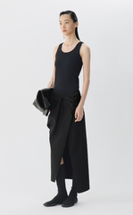 Skirt / JNBY Long Wool-Blend Asymmetric Skirt