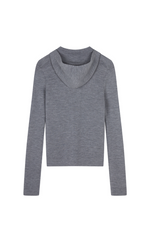 Sweater / JNBY Wool Slim Fit Half-Zip Hooded Pullover
