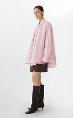 Shirt/JNBY Drawstring Oversized Cotton Poplin Shirt