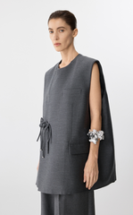 Vest / JNBY Twist Knot Lyocell Mid-Length Vest