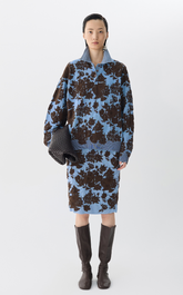 Skirt / JNBY Cotton Blend Floral Midi Skirt