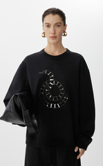 Sweatshirt / JNBY Embellished Snake Metallic Sweatshirt