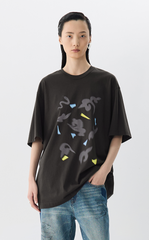 T-shirt / JNBY Blossom Silhouette Loose-Fit Cotton T-Shirt