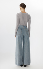 T-shirt / JNBY Tencel-Cashmere Slim Fit Long Sleeve T-Shirt