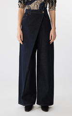 Pants / JNBY Cuffed Denim Wide-Leg Trousers