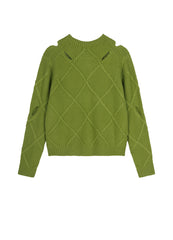 Sweater / JNBY Crew-neck Cut-out Pullover Sweater