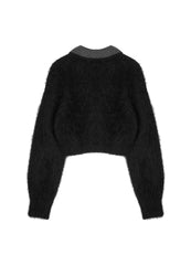 Sweater / JNBY Cropped Mohair-blend Wool Sweater Cardigan