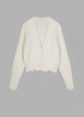 Sweater / JNBY Cropped V-neck Cardigan