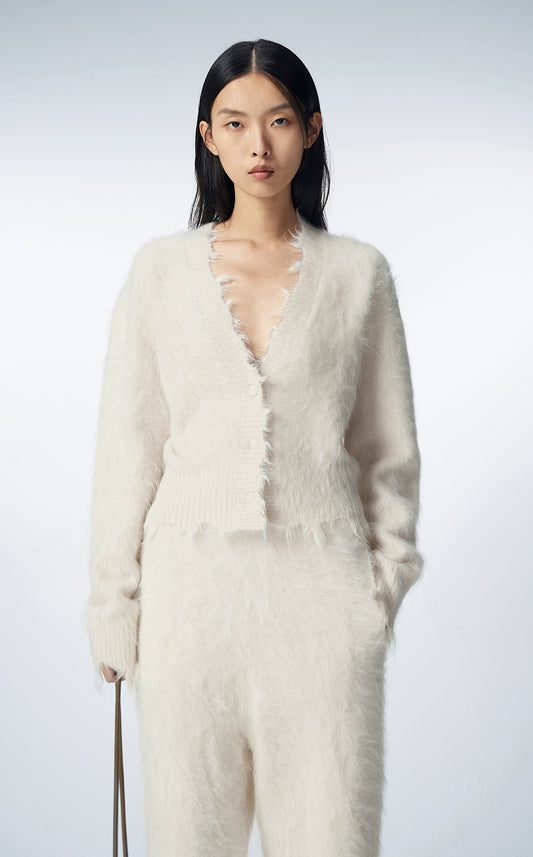 Sweater / JNBY Cropped V-neck Cardigan