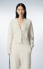 Sweater / JNBY Cropped V-neck Cardigan