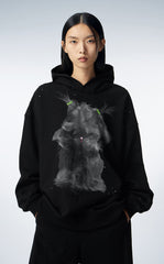 Sweatershirt / JNBY Cotton Print Hooded Sweatershirt