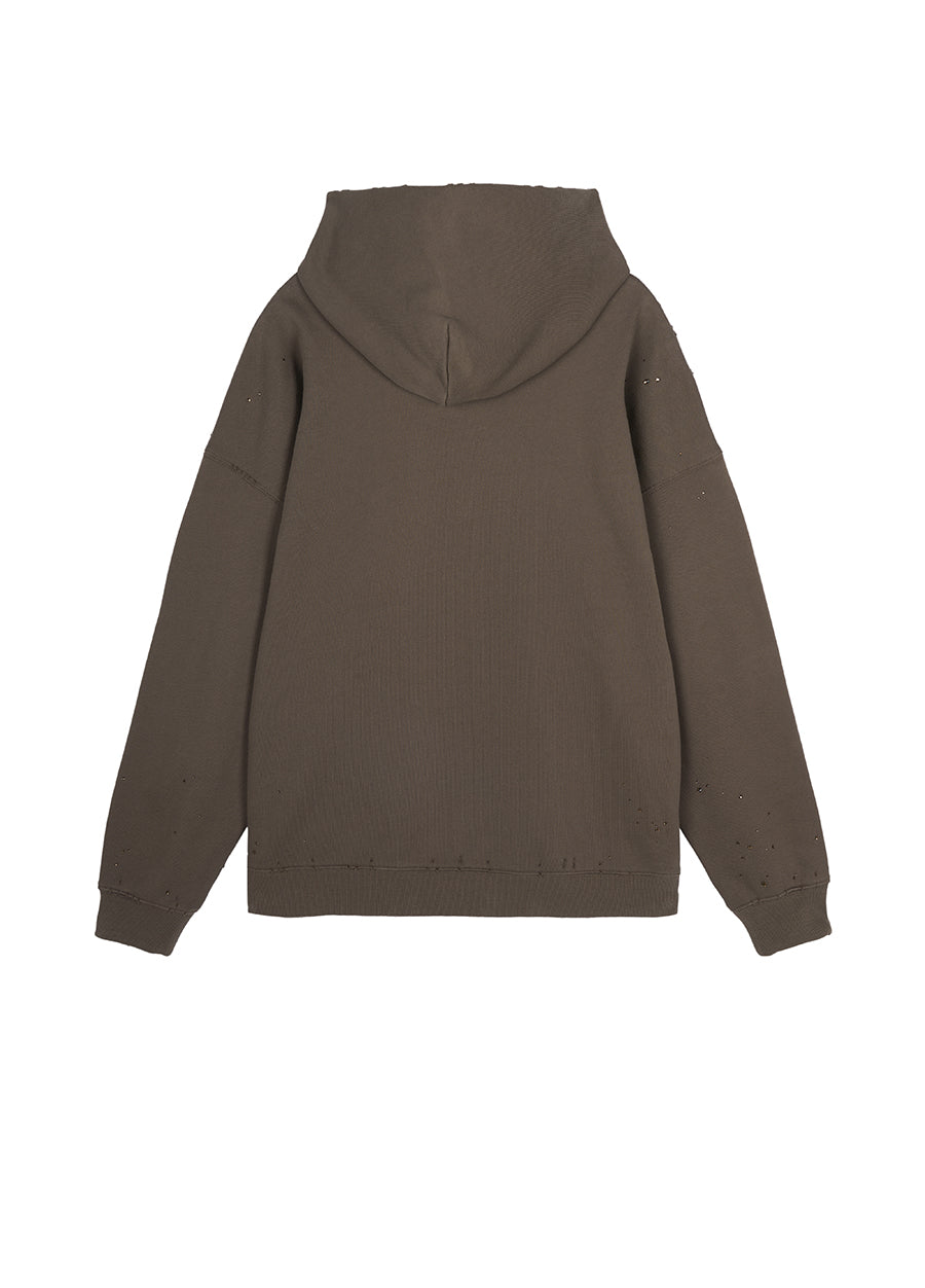 Sweatershirt / JNBY Cotton Print Hooded Sweatershirt