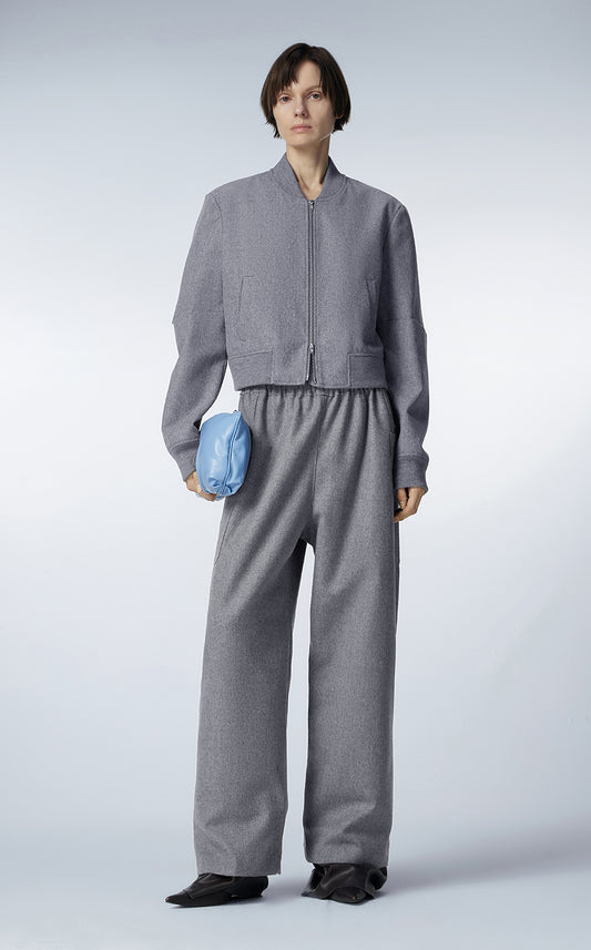 Coat / JNBY Cropped Cut-out Wool Jacket