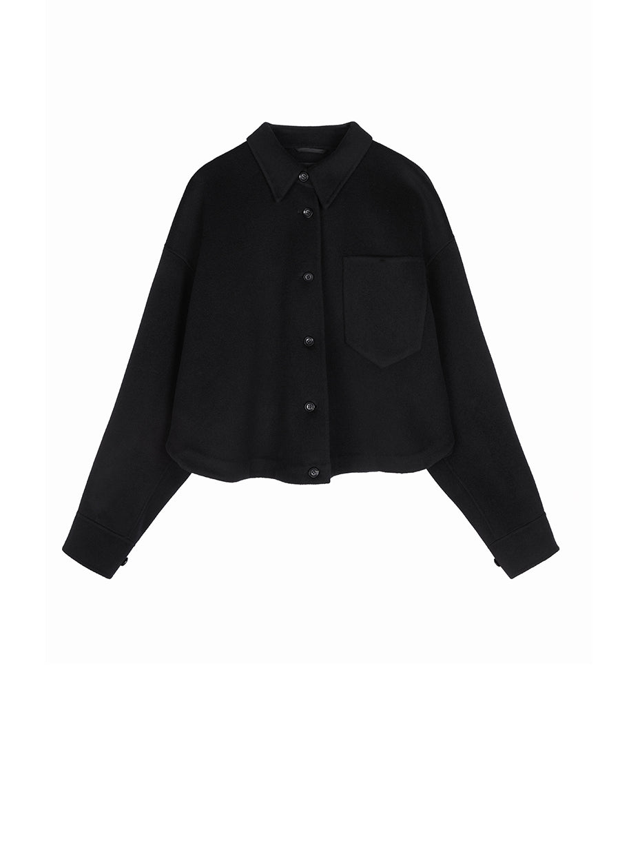 Coat / JNBY Wool-blend Cashmere Cropped Jacket