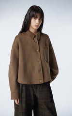 Coat / JNBY Wool-blend Cashmere Cropped Jacket