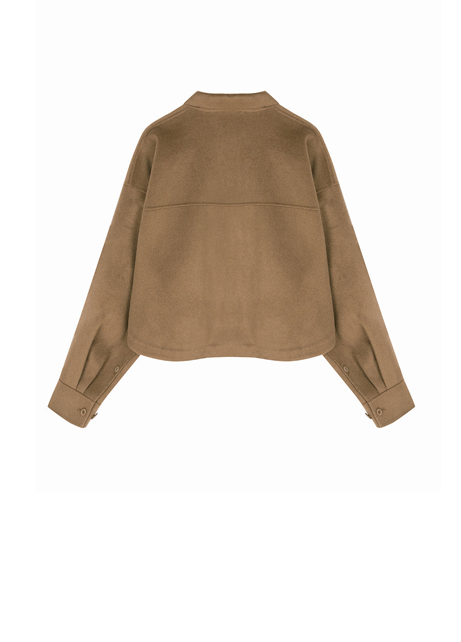 Coat / JNBY Wool-blend Cashmere Cropped Jacket