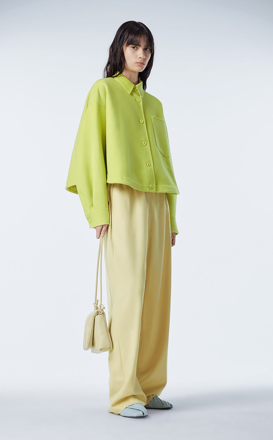 Coat / JNBY Wool-blend Cashmere Cropped Jacket