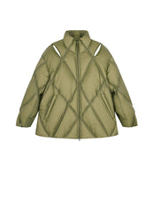 Coat / JNBY Cut-out Lozenge Pattern Down Coat