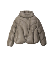 Coat / JNBY Hooded Down Coat in Curved Hem