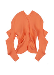 Sweater / JNBY Ruffled Wavy Detail Cardigan