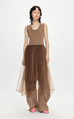 Dresses / JNBY Sleeveless Patched Layered Gauze Dress