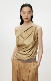 Vest / JNBY Pleated Sleeveless Irregular Suspenders£¨100% cotton£©