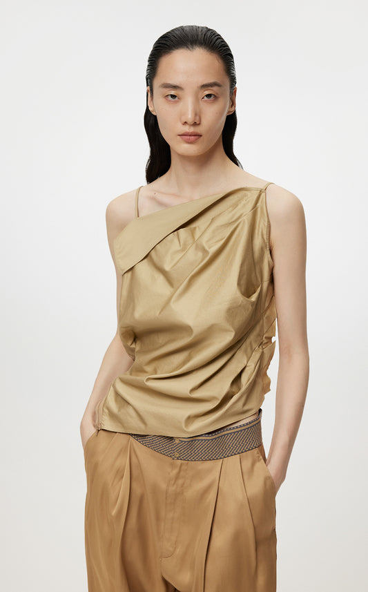 Vest / JNBY Pleated Sleeveless Irregular Suspenders£¨100% cotton£©