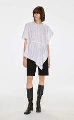 Shirt / JNBY Asymmetric Design Round Neck Short-sleeve Shirt(100% cotton)