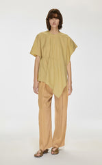 Shirt / JNBY Asymmetric Design Round Neck Short-sleeve Shirt(100% cotton)